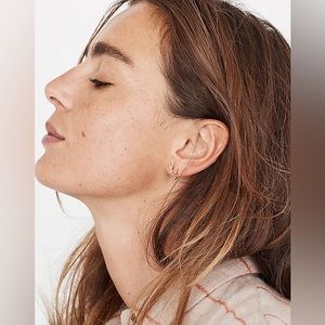 Nwt Madewell delicate collection demi fine x stud earrings made of silver